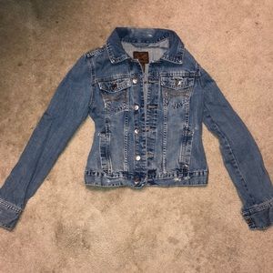 aeropostale distressed denim jean jacket